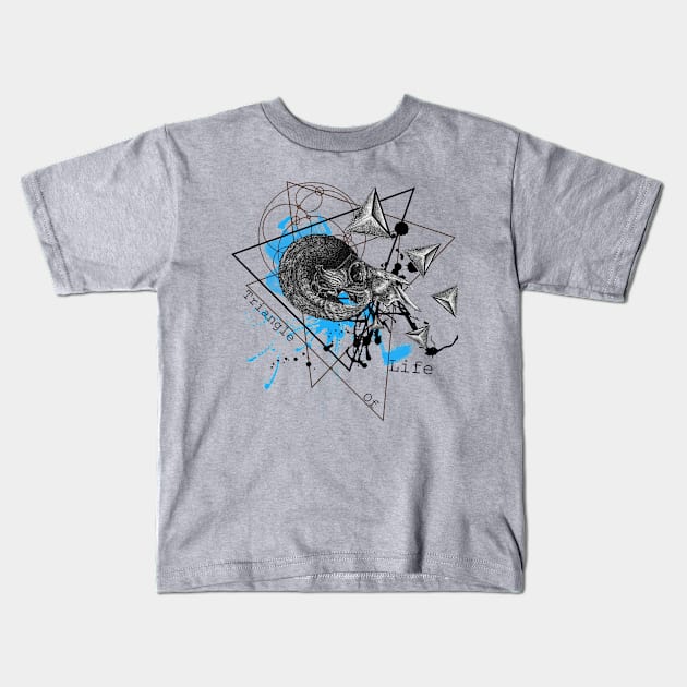 Triangle of life Kids T-Shirt by dekRa